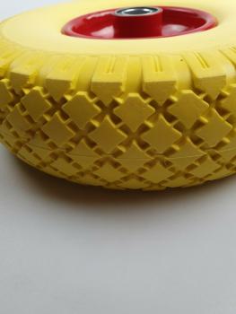 2X PU RAD Ø 260 X 85 3.00-4 INDUSTRIELAGER SACKKARRE NABELÄNGE 70 MM